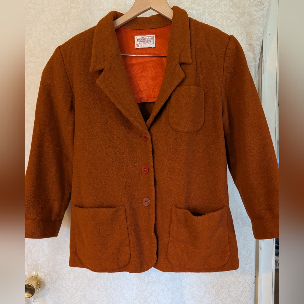 PENDLETON Wool Petite Rust Brown Jacket‎ - image 2